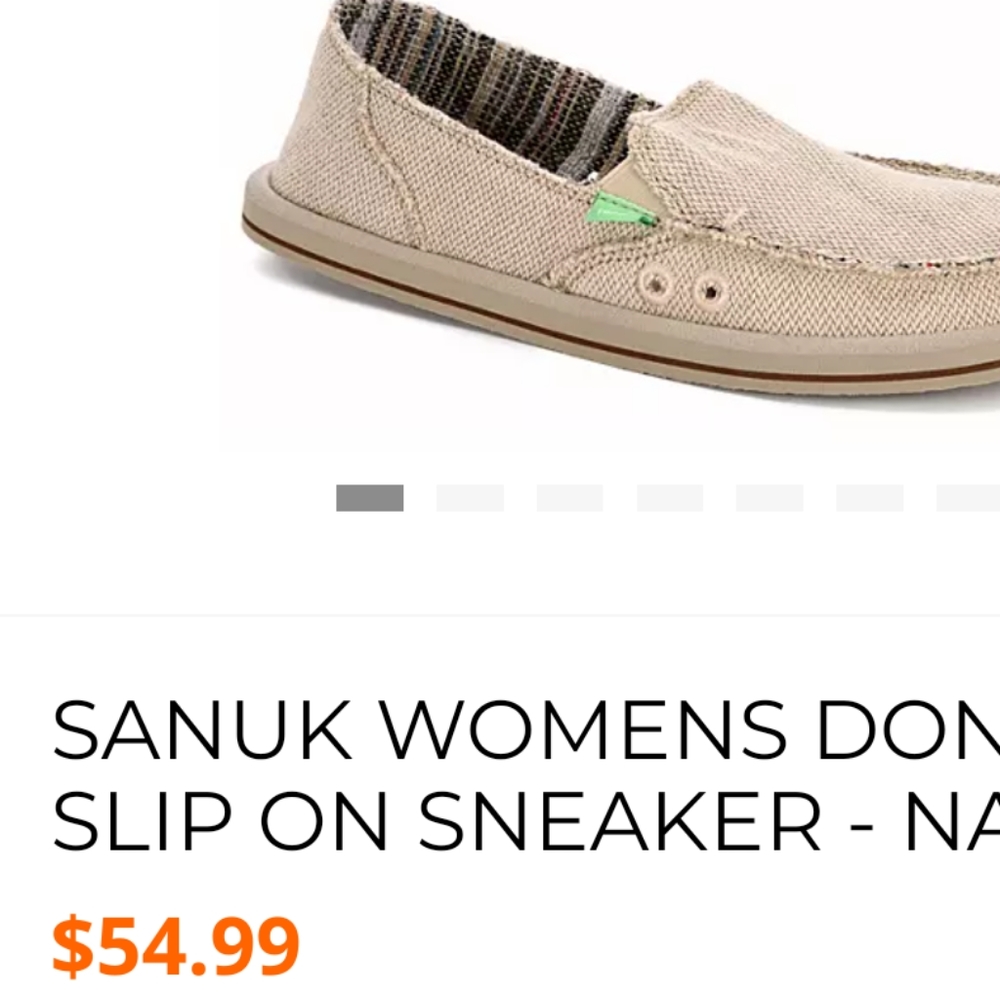 Sanuk Woman's Donna Hemp slip on sneakers size 7